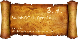Budaházi Arnold névjegykártya