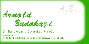 arnold budahazi business card